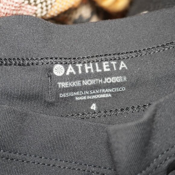 Athleta Womens  Black Trekkie North High Rise Legacy Joggers Performance Size 4 - Picture 7 of 7